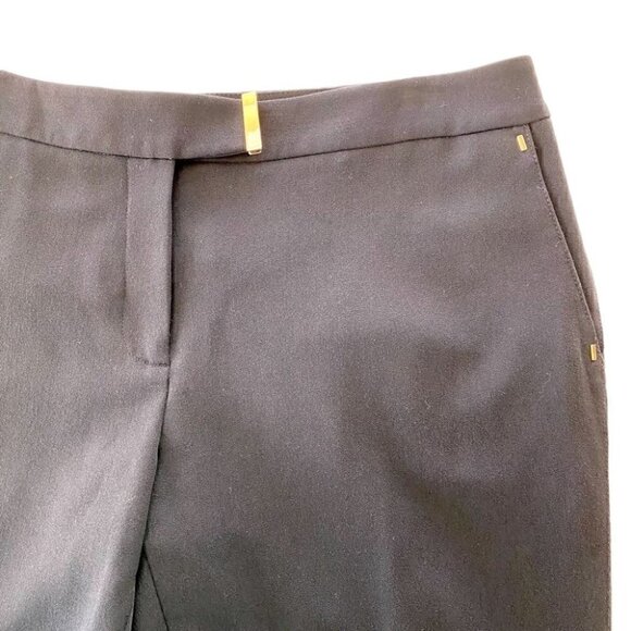 Tahari black trousers with gold accents, with narrow leg opening, medium rise - Picture 11 of 14